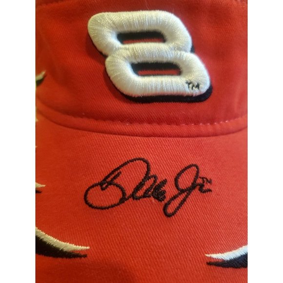 NASCAR Dale Earnhardt Jr # 8 Hat Red/Black Tiger Stripe Visor Cap - Picture 3 of 8